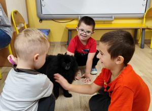 Październikowe zajęcia z dogoterapii